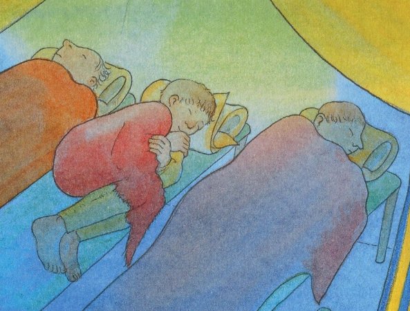 Nachts im Zeltlager: Martin friert und träumt, Detail
